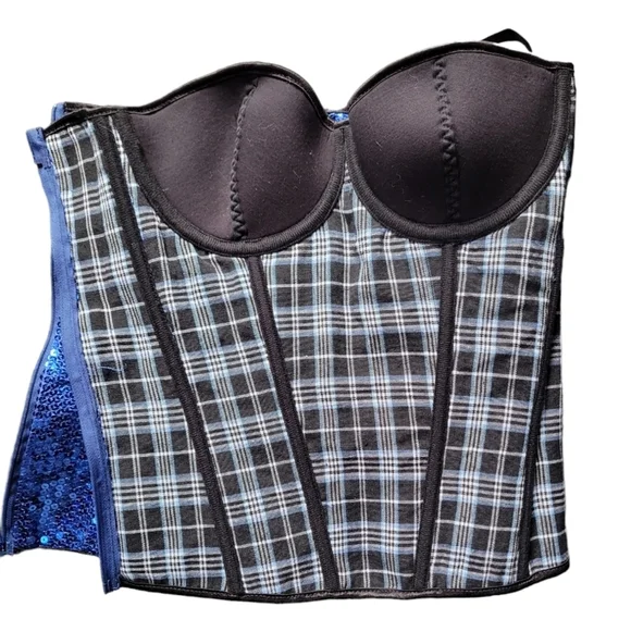 Daisy Corsets | NWT Sequined | Color: Blue | Size: Large - Picture 5 of 9